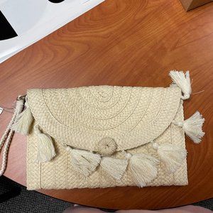 A New Day Straw Clutch Wristlet NWT